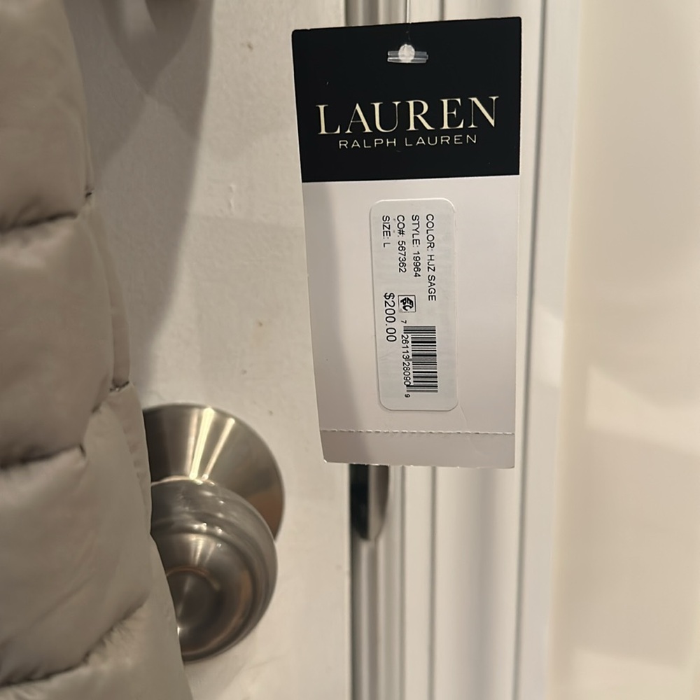 Ralph Lauren Quilted Green Puffer Coat - Picture 2 of 8